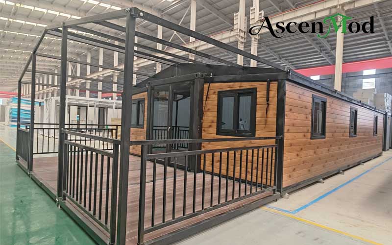 40ft Foldable House  Spacious Two-Bedroom Prefab Container Home ASCEN MOD 
