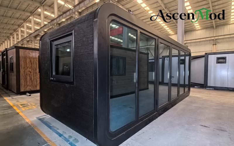 20ft Apple Cabin Stylish Prefab Cabin for Nature Retreats, Tourism & Modern Living ASCEN MOD 