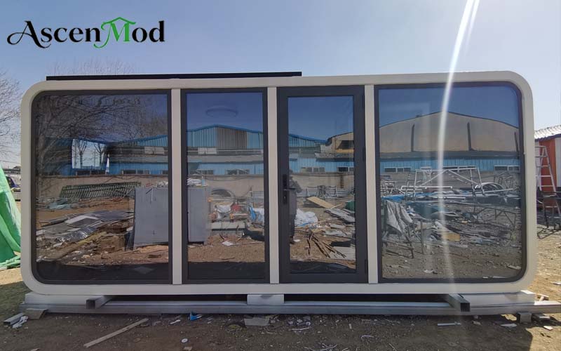 40ft Apple Cabin Spacious Prefab Pod for Resort, Office & Modern Living ASCEN MOD 